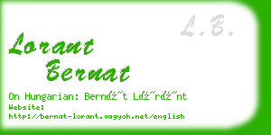 lorant bernat business card